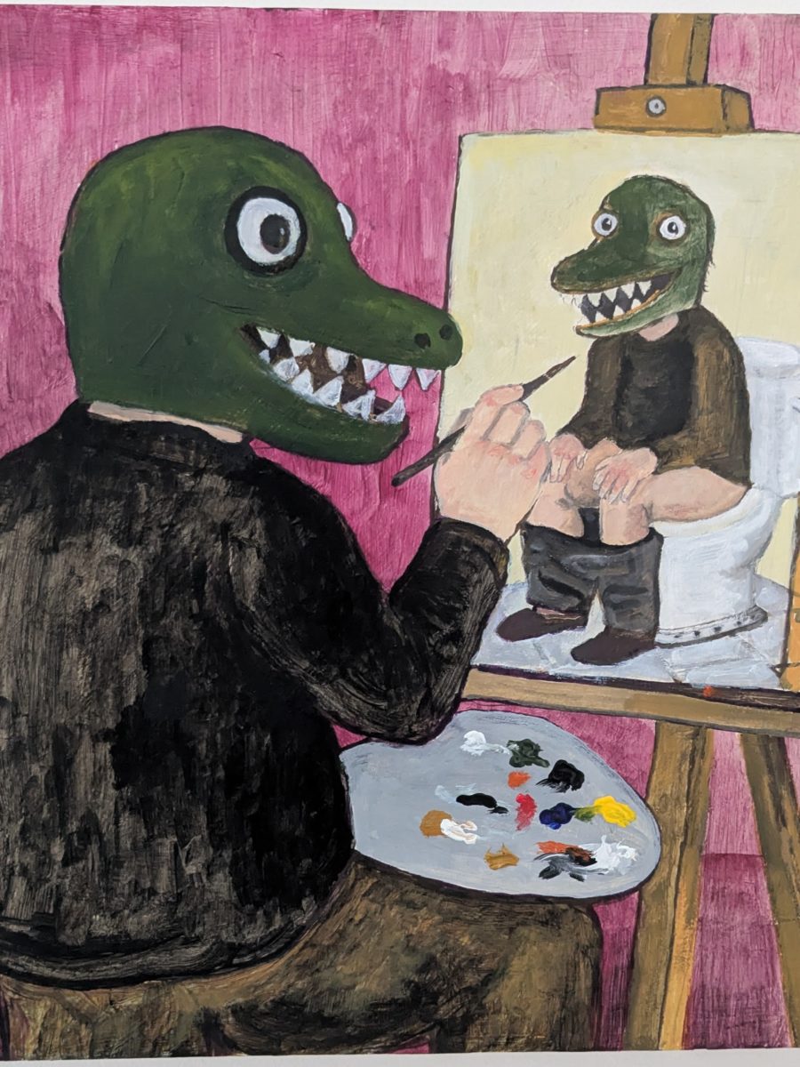 Hank Painting a Self-Portrait of Hank